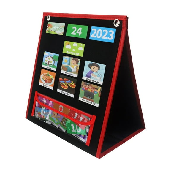 Kids Daily Routine Chart with 63 Behavior Cards Responsibility Daily Schedule Board Schedule Pocket Chart Wall Planner