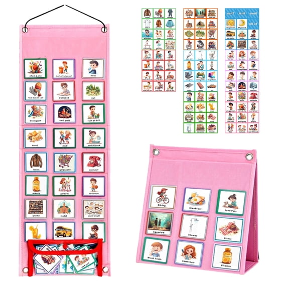 Kids Daily Schedule Chart 18+1 Pocket Visual Schedule Chart Visual Timetable Chart Daily Routine Chart for Classroom