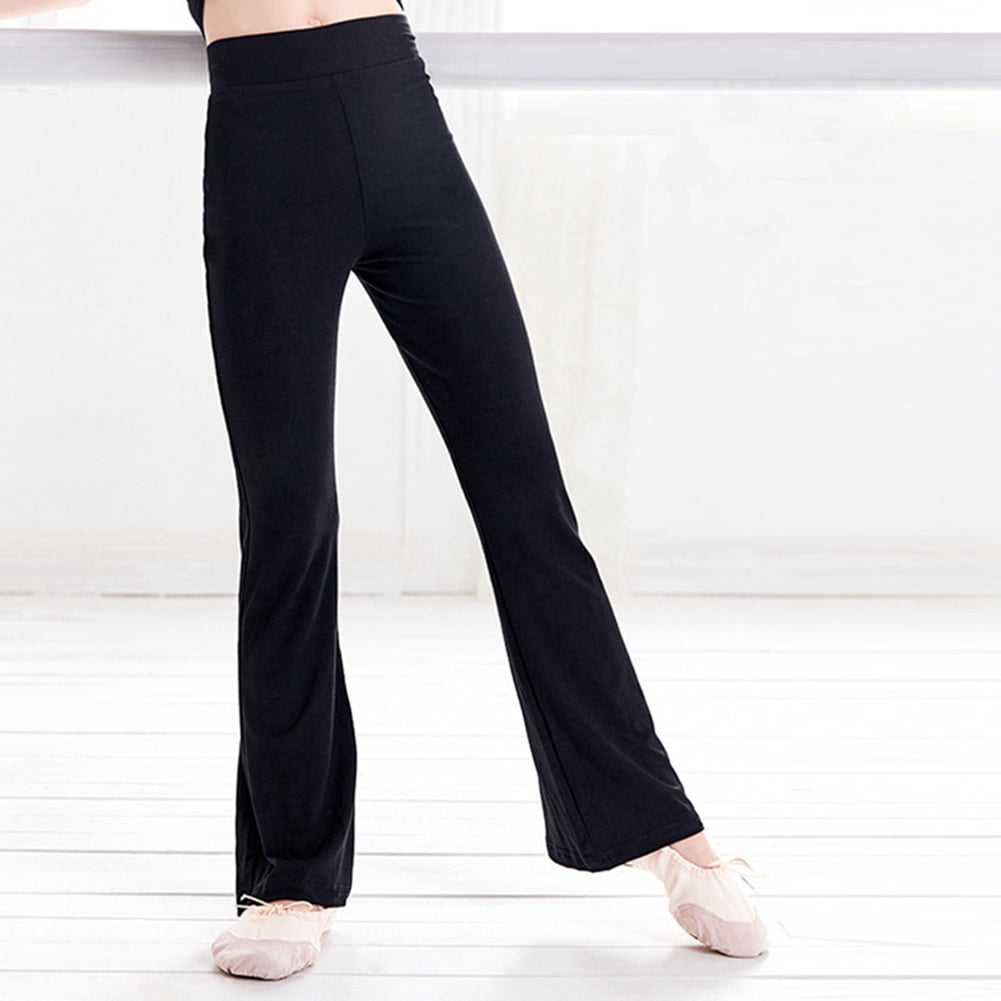 Kids Dance Casual Pants Bell Bottoms Girl s Flare Leggings High