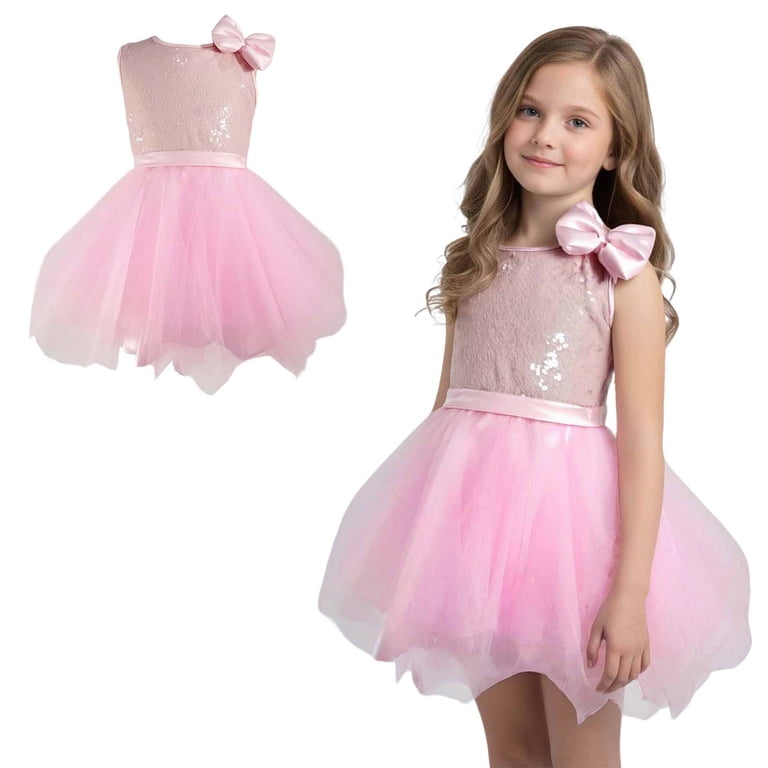school dance dresses Kids Sequin Dress Tulle Dance Dance Dance Dresses Stage Performance Outerwear 8-10 Years, Kids Unisex, Blue 5 Years Kids Shiny Rayon dress Size(<a href=