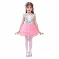 thumbnail image 1 of Kids Dance Sparkly Dance Puff Sleeve Tutu Dress Outfit Set Dance Clothes Dance Performance Outerwear 7-8 Years, 1 of 4