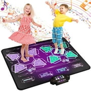 Kids Dance Mat Toys,Double Dance Mat for Kids Gifts Ideas for Electronic Dance Challenge Palymat,Dance Pad Gifts for Girls Boys Toddlers 3 4 5 6 7 8 9 + Year Old
