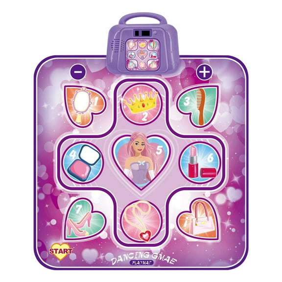 Kids Dance Mat Toys Electronic Dance Pad Game With Led Lights 6 Game Modes Musical Toys For 3 4 5 6 7 8 9 10 Year Old Girls Boys