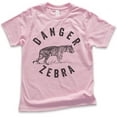 thumbnail image 1 of Kids Danger Zebra Shirt, Youth Kids Boy Girl T-Shirt, Tiger Shirt, Cute Animal Lover Shirt, Light Pink, X-Large, 1 of 4
