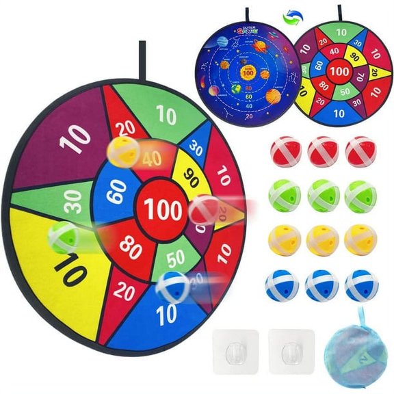 Kids Dart Board Target Toss Games,29",12 Count