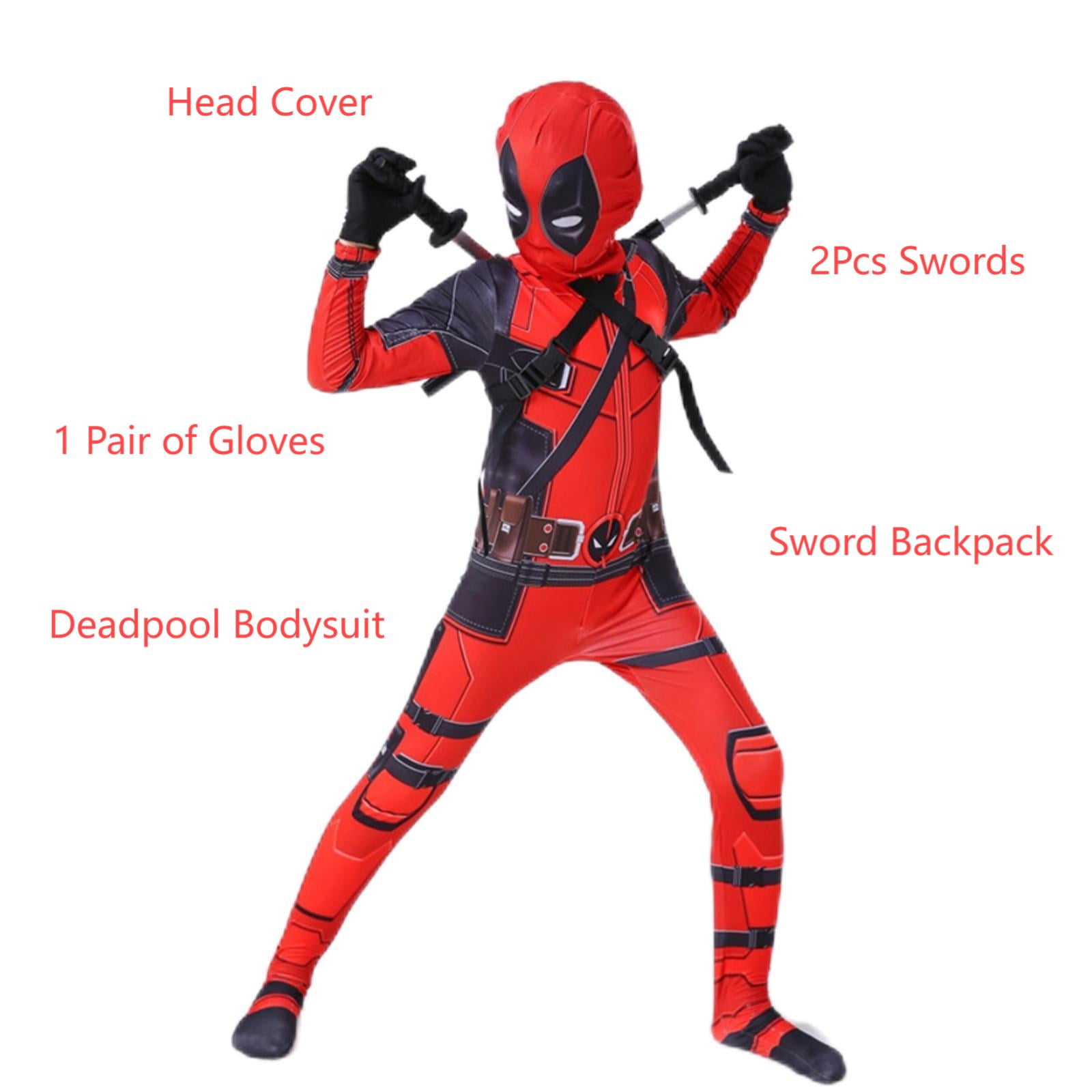 Kids Deadpool Costumes for Boys, Halloween Fancy Dress Cosplay Party ...