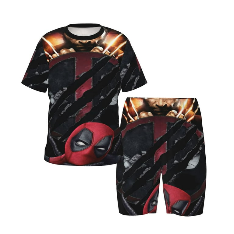 Kids Deadpool Pajamas Set Cartoon Shirts And Short Set Summer Pajama Pants Set For Boys Girls Walmart