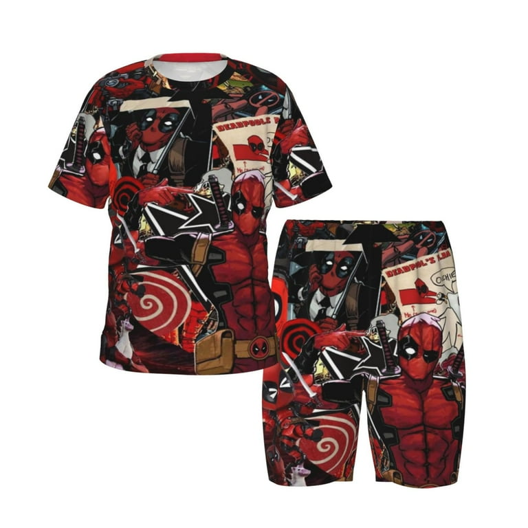 Kids Deadpool Pajamas Set Cartoon Shirts And Short Set Summer Pajama Pants Set For Boys Girls Walmart