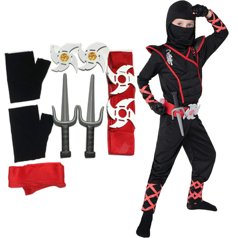 Kids Deluxe Ninja Halloween Costume Japanese Ninja Cosplay Anime Costume  for Kids