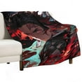 Kids Demon Slayer Blanket 3D Cartoon Flannel Throw Blanket Plush Warm