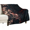 Kids Demon Slayer Blanket 3D Cartoon Flannel Throw Blanket Plush Warm