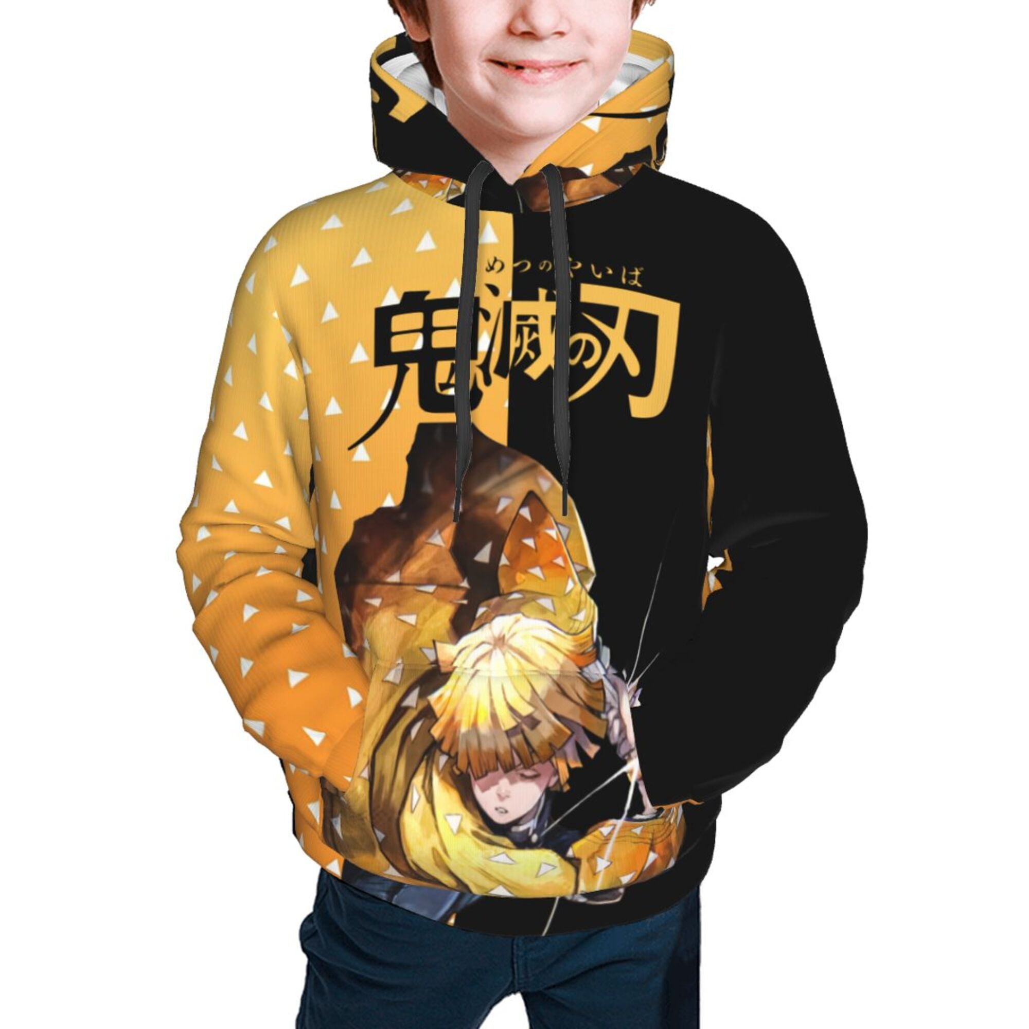 Kids Demon Slayer Zenitsu Pullover Hoodie With Pocket 3d Printed Novelty  Anime Hooded Sweatshirt For Boy Girl - Walmart.com