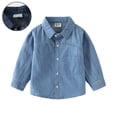 thumbnail image 1 of Kids Denim Jacket Long Sleeve Button down Blue Denim Jacket Kids Spring Jacket 4-5 Years Boy Clothes, 1 of 4