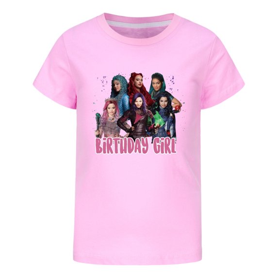 Kids Descendants 4 The Rise of Red T-Shirt โ Princess Red Chloe Charming Graphic Tee Cotton Short Sleeve Shirt for Girls Perfect Casual Wear or Christmas Gift