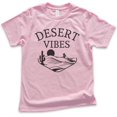 thumbnail image 1 of Kids Desert Vibes Shirt, Youth Kids Boy Girl T-Shirt, Desert Shirt, Camping Shirt, Hiking Shirt, Mountain Shirt, Light Pink, Large, 1 of 4