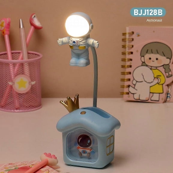 Kids Desk Lamp, Rechargeable Desk Light with Flexible , Cute Night Light for Kids Bedroom, Study Lamp for Dorm, Pen Holder Desk Lamp,Kids Desk Lamp C