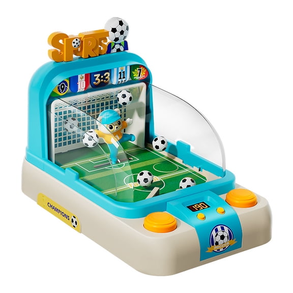 Kids Desktop Soccer Game Machine with Moving Goalkeeper, Scoreboard & Sounds – Interactive Football Toy for Boys & Girls Ages 3+（BLUE）
