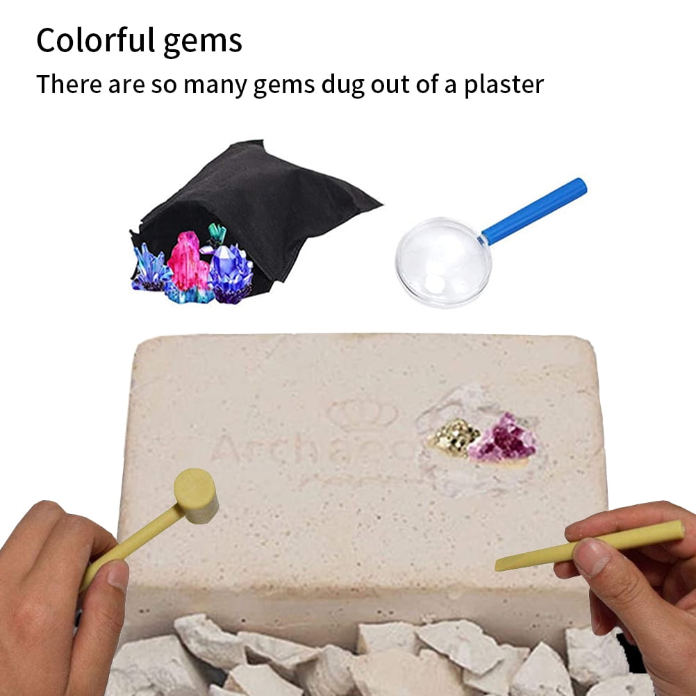 Kids Dig Kit Fossils Digging And Excavation Kit DIY Set Mining Crystal