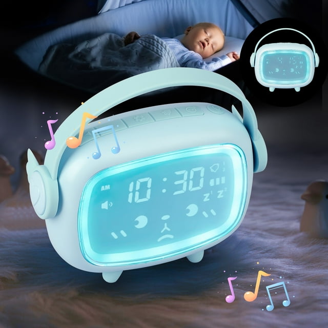 Kids Digital Alarm Clock for Bedroom , EEEkit Cute Children's Sleep