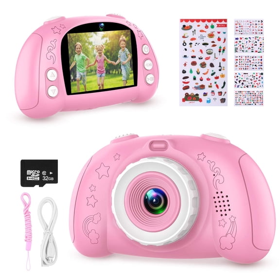 Kids Digital Camera, 1080P Rechargeable Children Camera, Electronic Kids Camera with 32GB TF Card for Toddler and Age 3 to 12 Years Boys and Girls