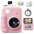 thumbnail image 1 of Instant Print Camera Digital HD 1080P Camera Digital Camera with Print Paper & 32G Card More Accessory Kit（Pink）, 1 of 7