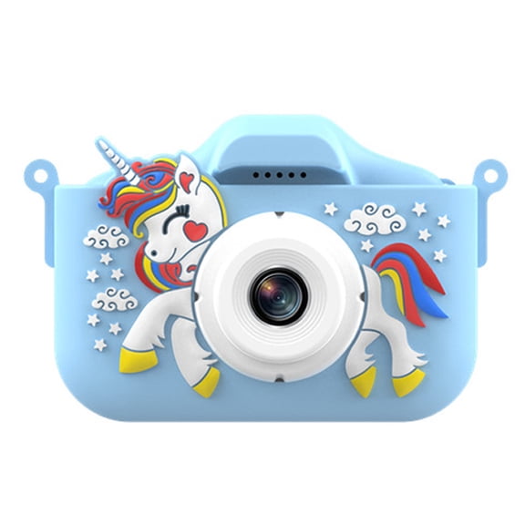 Kids Digital Camera, 48MP, 1080P Video, WiFi, Blue Unicorn Design