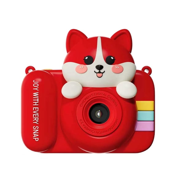 Kids Digital Camera with 8GB SD Card, 1080P Dual Lens Selfie Toddler Camera, Cute Panda Silicone Case, Shockproof Birthday Gift for Boys Girls Age 3-9