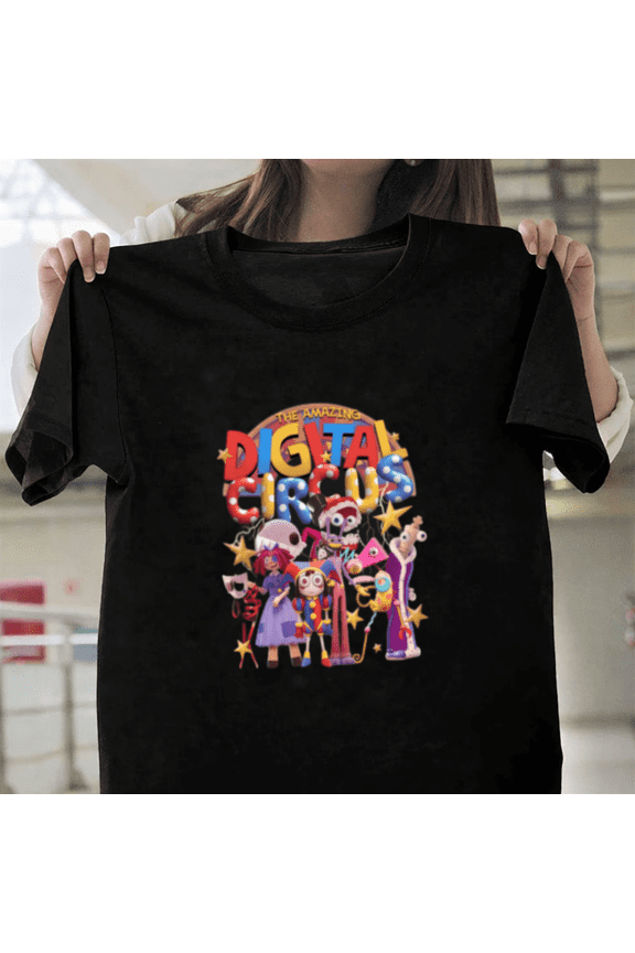 Kids Digital Cartoon The Amazing Funny Circus Jester Ringmaster Unisex T-Shirt, up to size 3XL.