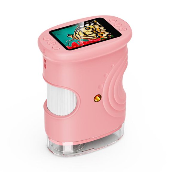Kids Digital Microscope 2MP with 2 Inch Display Portable Nature Observation Microscope for STEM Science Learning and Education