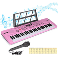 thumbnail image 1 of Electronic Digital Keyboard Piano, Portable 61 Keys Piano Keyboard for Beginners,  Pianos Music Toy with Built-in Dual Speaker, Microphone and Music Sheet Stand Perfect Christmas/Birthday Gift, 1 of 10