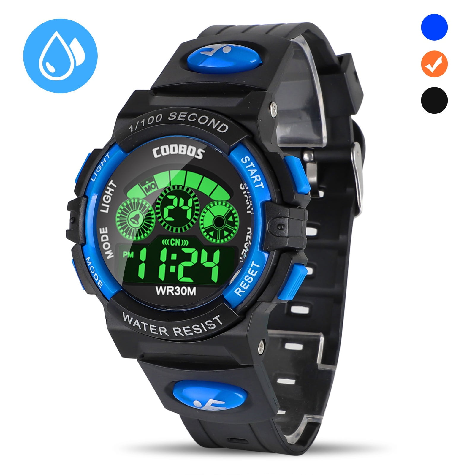 Kids Digital Watch, Boys Sports Waterproof Led Watches with Alarm,  Stopwatch, Multifunctional Outdoor Electronic Analog Quartz Wrist Watches  with Colorful LED Display, Gift for Boy Girls Children 