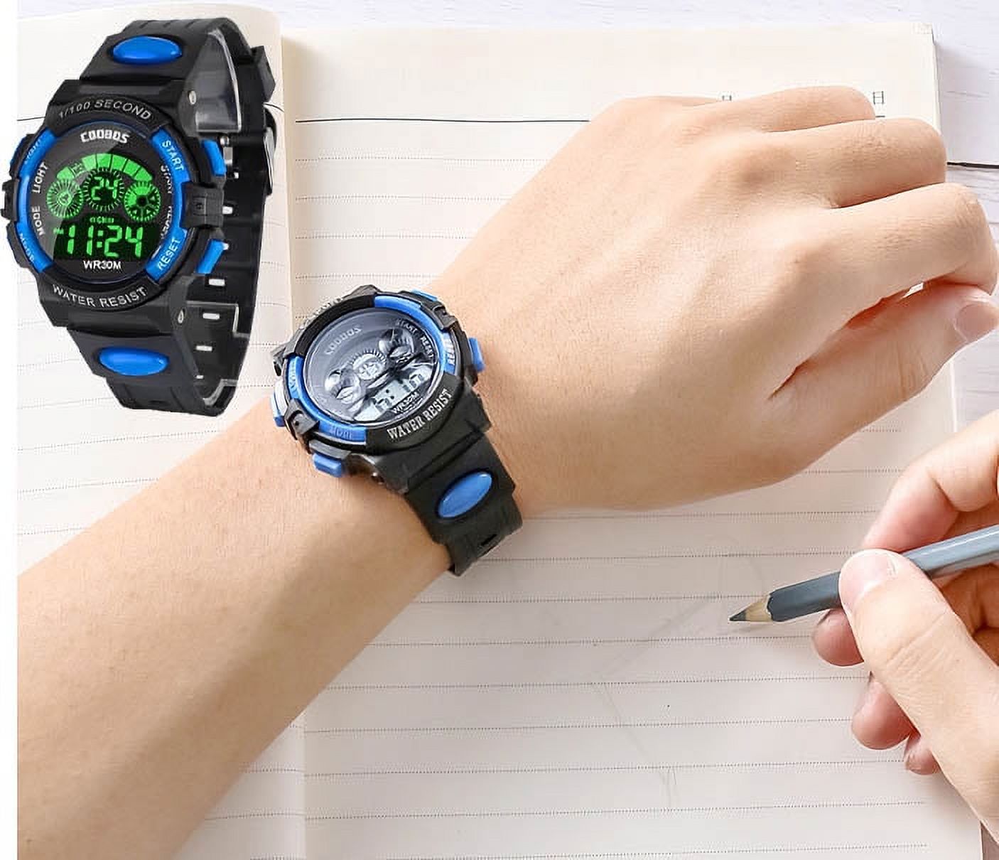 Kids Digital Watch, Boys Sports Waterproof Led Watches with Alarm Wrist