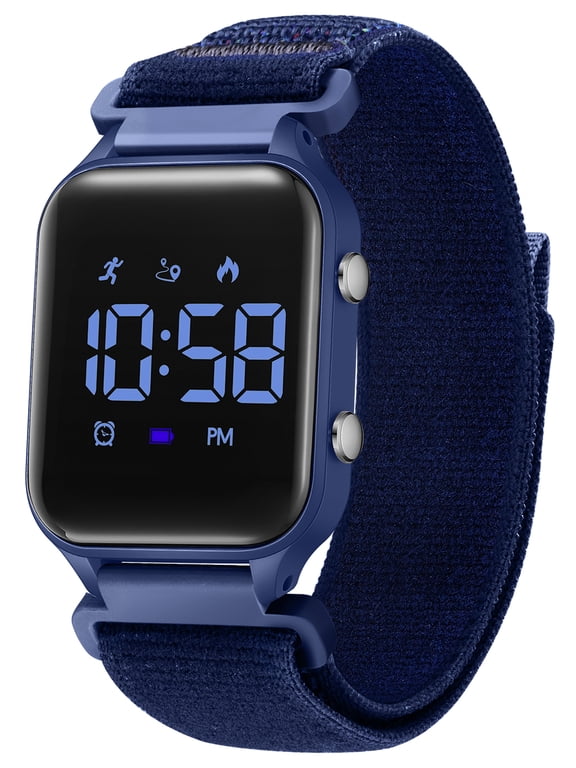 Kids Digital Watch for Boys Girls Sports Watch with Alarm, Stopwatch, Calendar, Pedometer,Waterpoof Watch with Nylon Band Gifts for Kids