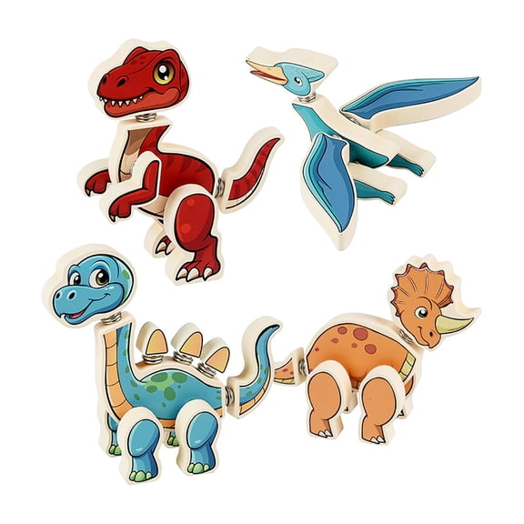 Kids Dinosaur 3D Building Blocks For Toddlers, Creative Educational Puzzles With 28 Piece Snap-Together Bricks, Age-Appropriate Stem Toy For Preschool Birthday Gifts