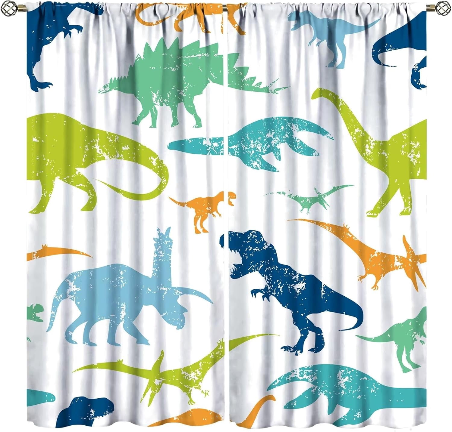 Kids Dinosaur Curtains Cartoon Dino Cute Funny Animal Children Toddler ...