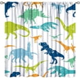 thumbnail image 1 of Kids Dinosaur Curtains Cartoon Dino Cute Funny Animal Children Toddler Nursery Curtain with Rod Pocket for Baby Boys Bedroom Decor Drapes Window Treatments 2 Panels Set 52x84in, 1 of 6
