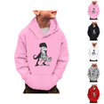 thumbnail image 1 of Kids Dinosaur Hoodie Sweatshirt Long Sleeve Pullover Crewneck Warm Winter Top for Toddler Boys Girls Ages 3-14, 1 of 5