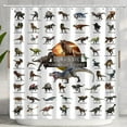 thumbnail image 1 of Kids Dinosaur Shower Curtain for Bathroom - Funny Jurassic Dino World Park Shower Curtain Sets Bathtub Decor with 12 Hooks Washable Durable Polyester Fabric 72"x72", 1 of 6