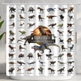 thumbnail image 1 of Kids Dinosaur Shower Curtain for Bathroom - Funny Jurassic Dino World Park Shower Curtain Sets Bathtub Decor with 12 Hooks Washable Durable Polyester Fabric 84"x72", 1 of 6