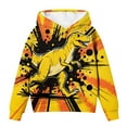 thumbnail image 1 of Kids Dinosaur Tie Dye Hoodie Boys Girs Pullover with Pocket , Soft Casual Long Sleeve Printed Sweatshirt with Drawstring for Children Sports Outdoor 2-12 Years(Yellow,7-8Years), 1 of 6