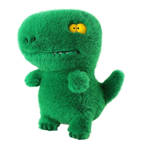 Kids Dinosaur Toys, Green Dinosaur Plush Toy & Pillow Doll - Short Plush, Cotton Filled, Sensory Comfort, Portable - For Kids, Home, Car, Camping, Sleepovers,