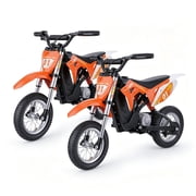 2PCS Dirt Bike 36V 350W Electric Off-Road Motorcycle 15.5 mph Max & 11.2 Mile Range,3-Speed Ride-On for Ages 12+