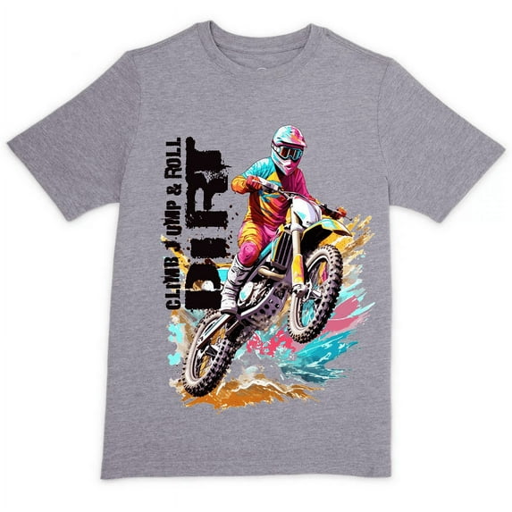 Kids Dirt Bike Graphic T-Shirt Size 14-16