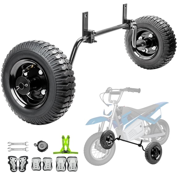 Kids Dirt Bike Training Wheels, Adjustable Mini Bike Training Wheels Kit with 2.50-4 Tires, Heavy Duty Training Wheels for Dirt Bike Compatible with Razor MX500 MX650 MX350 & Coleman Mini Bikes