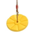 thumbnail image 1 of Kids Disc Swing Children Heavy Duty Plastic Disc Swing Seat for Outdoor Backyard Petal Yellow, 1 of 8
