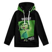 ENTERRY Kids Disgust Inside Out Hoodie Sweatshirt for Boys Girls Pullover Hooded with Kangaroo Pocket, 6-7Y