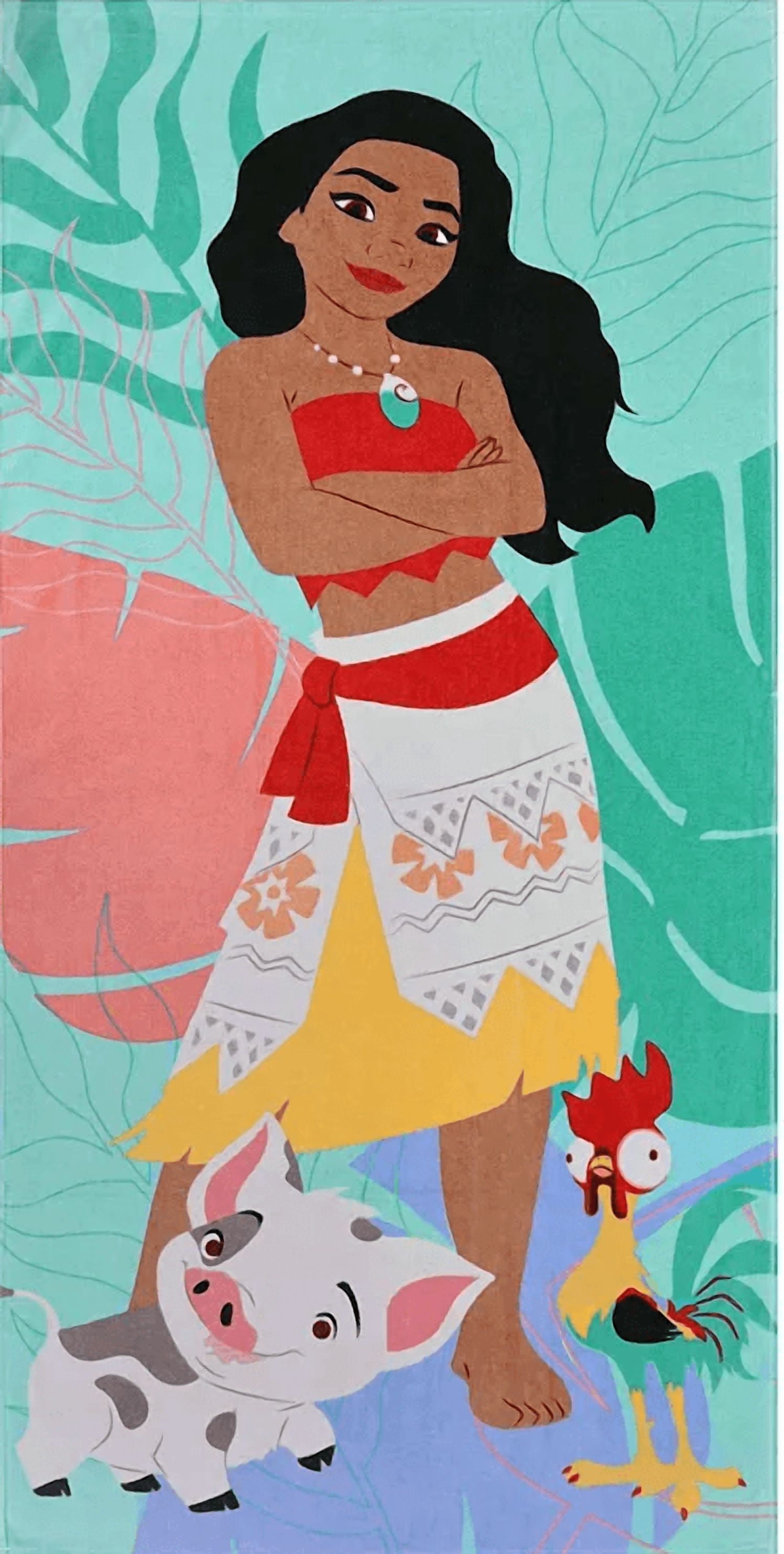 Kids Disney's Moana Pua & Hei-hei Beach Towel - Walmart.com