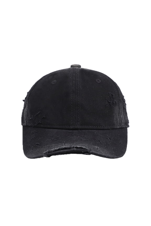 Kids Distressed Denim Baseball Cap with Breathable Eyelets, Adjustable Sun Protection Hat for Outdoor Activities, Casual Play and Summer Sun Safety