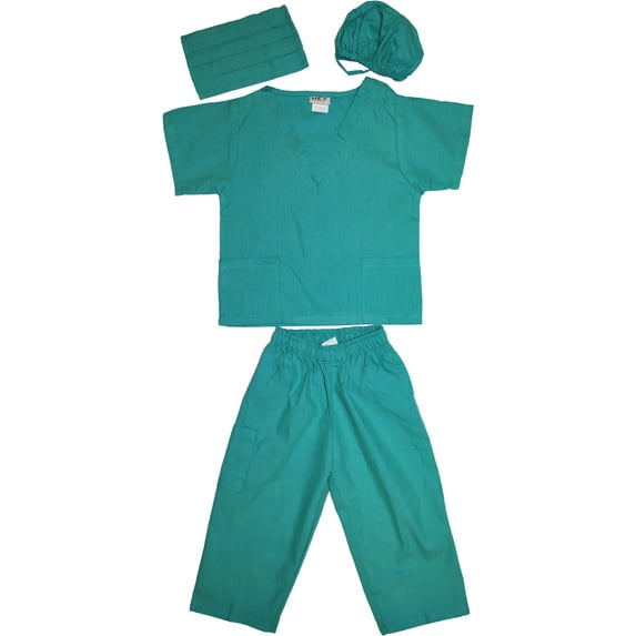 Kids Doctor Dress up Surgeon Costume Set, available in 13 Colors for 1-14 Years