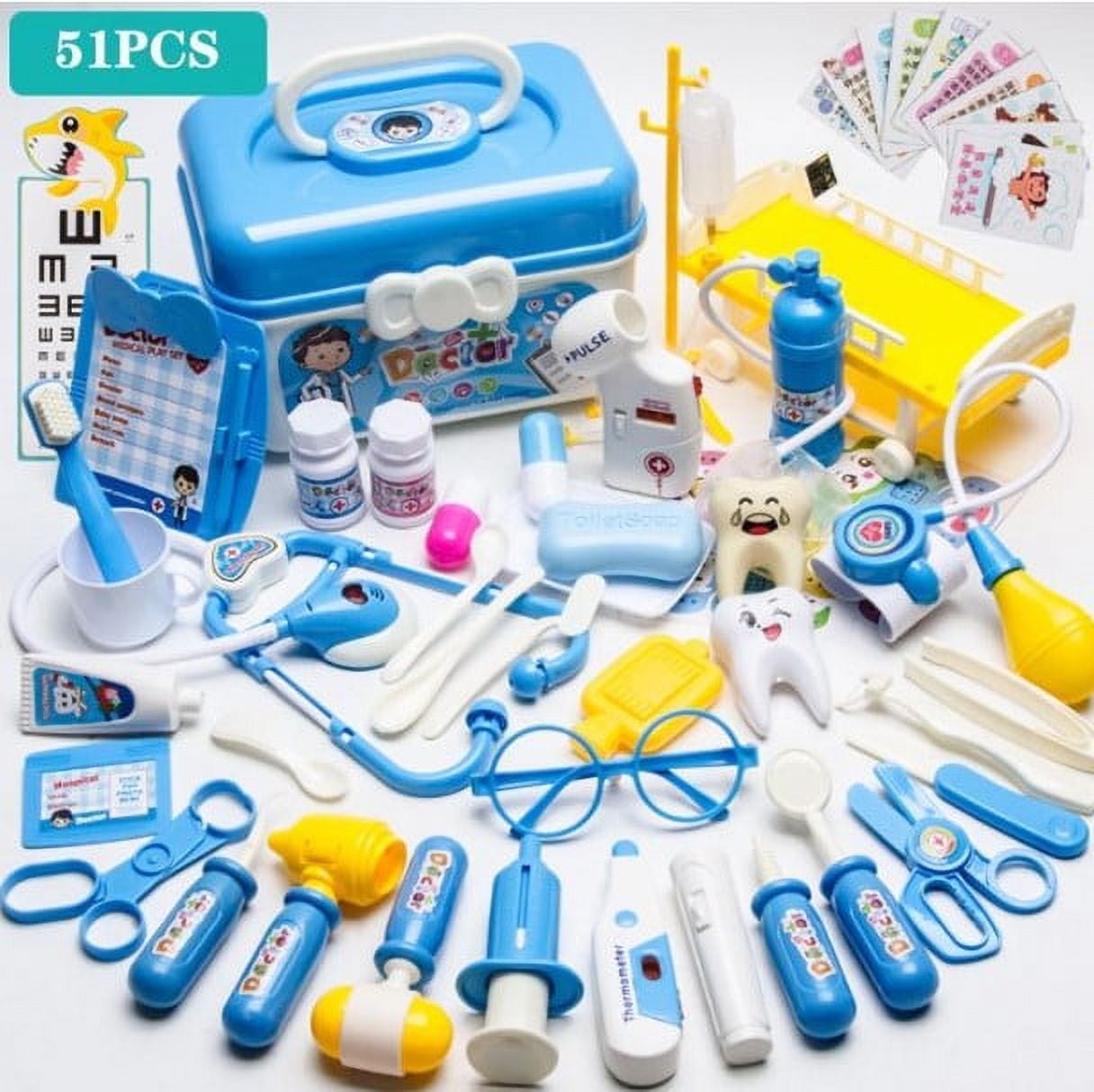 Kids Doctor Kit, 51 Piece Medical Toys Kids Doctor Pretend Playset with